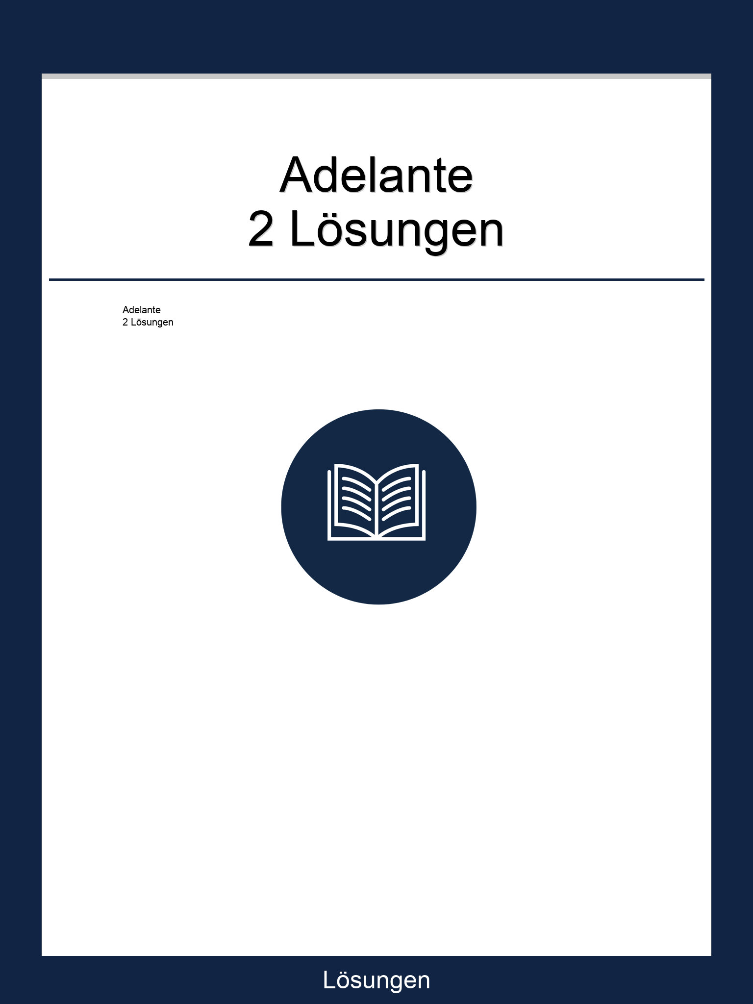 Adelante 2 Lösungen