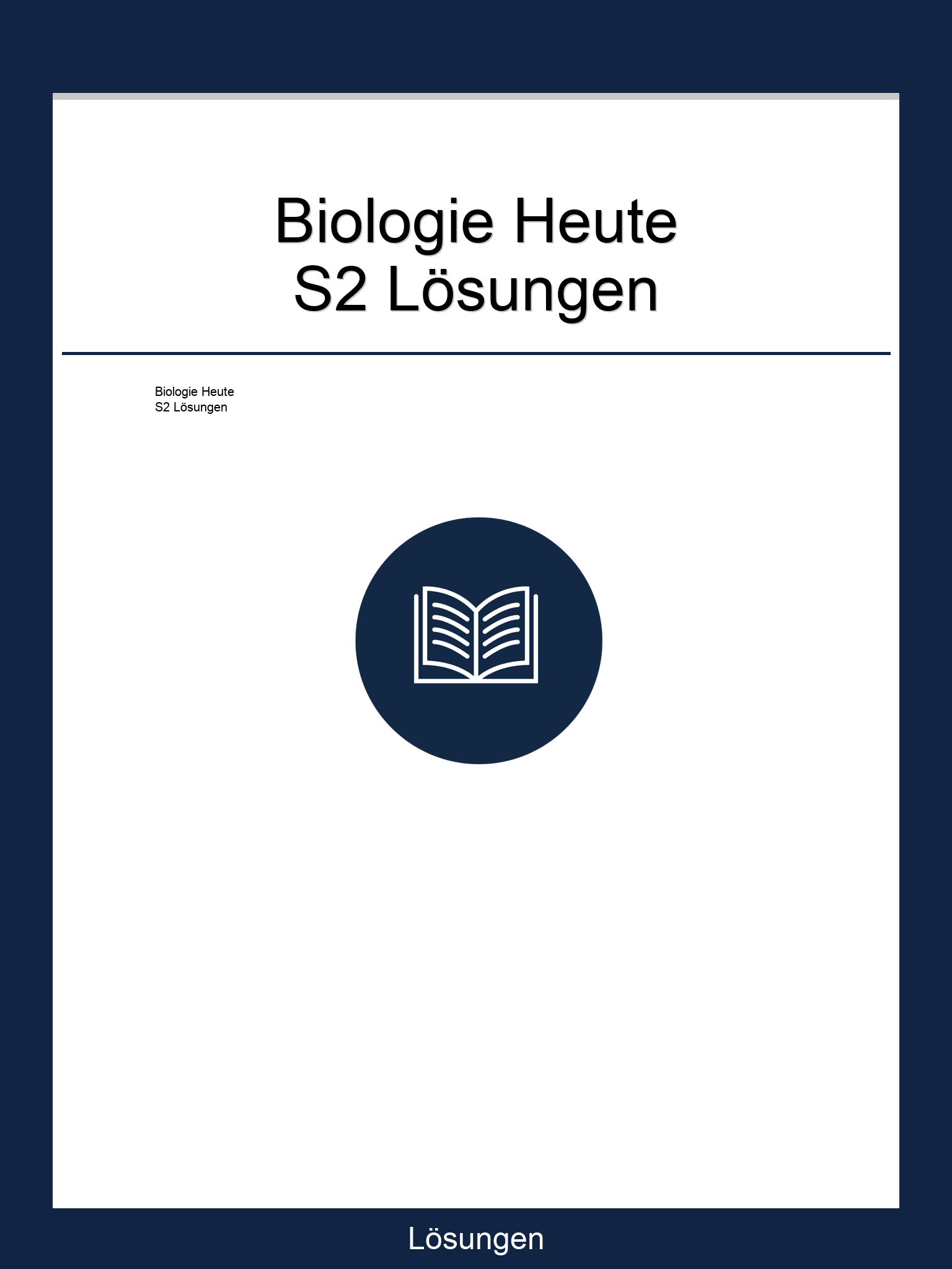 Biologie Heute S2 Lösungen PDF