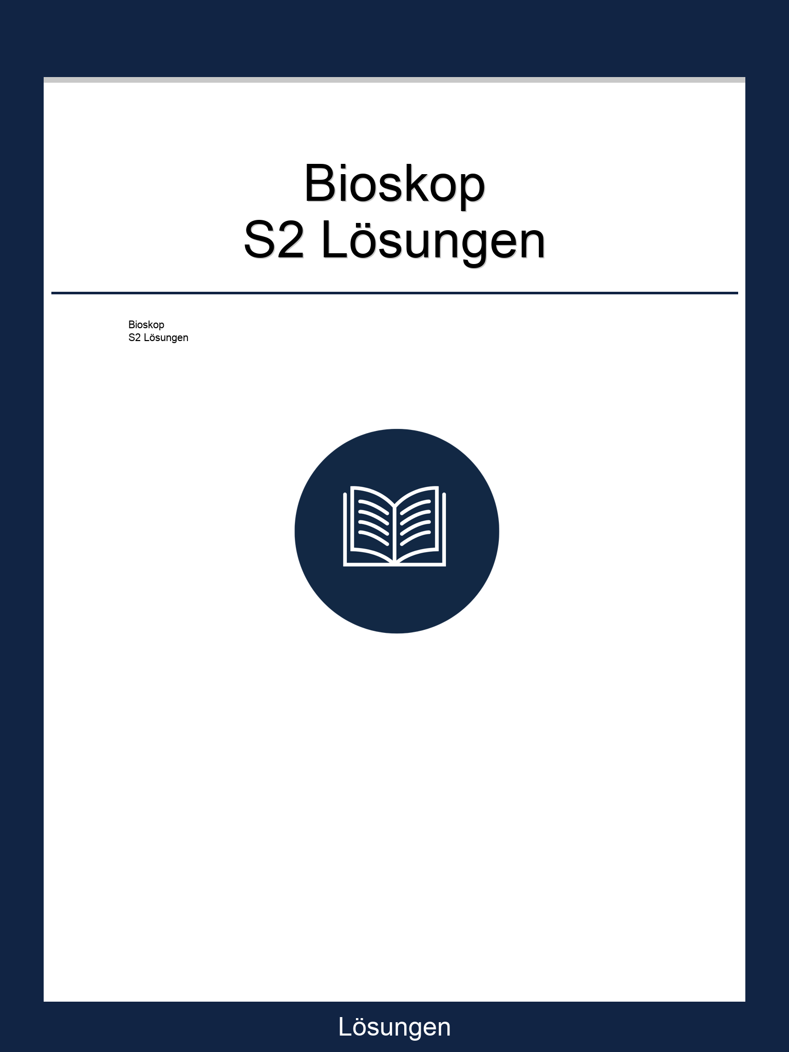 Bioskop S2 Lösungen Online