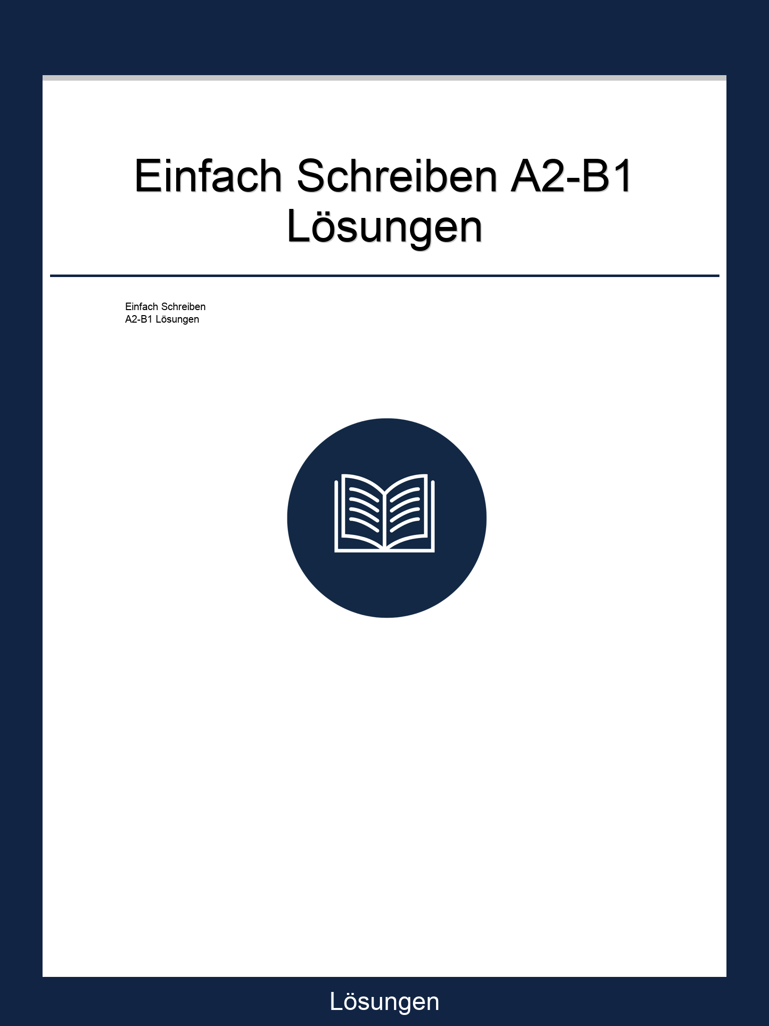 Einfach Schreiben A2-B1 Lösungen