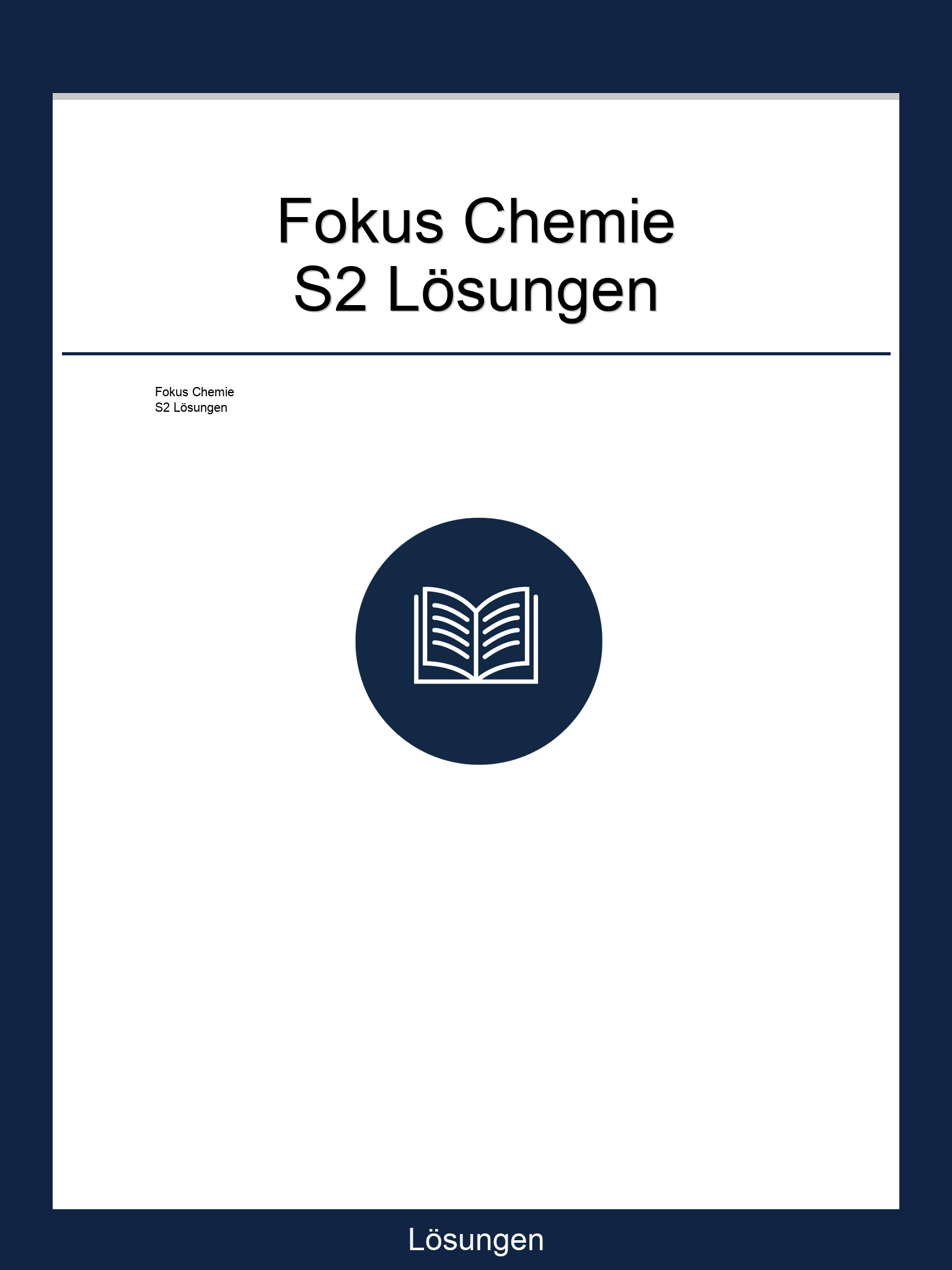 Fokus Chemie S2 Lösungen PDF