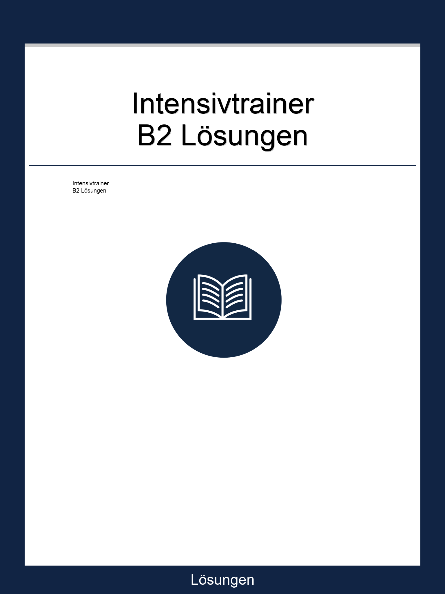 Intensivtrainer B2 Lösungen