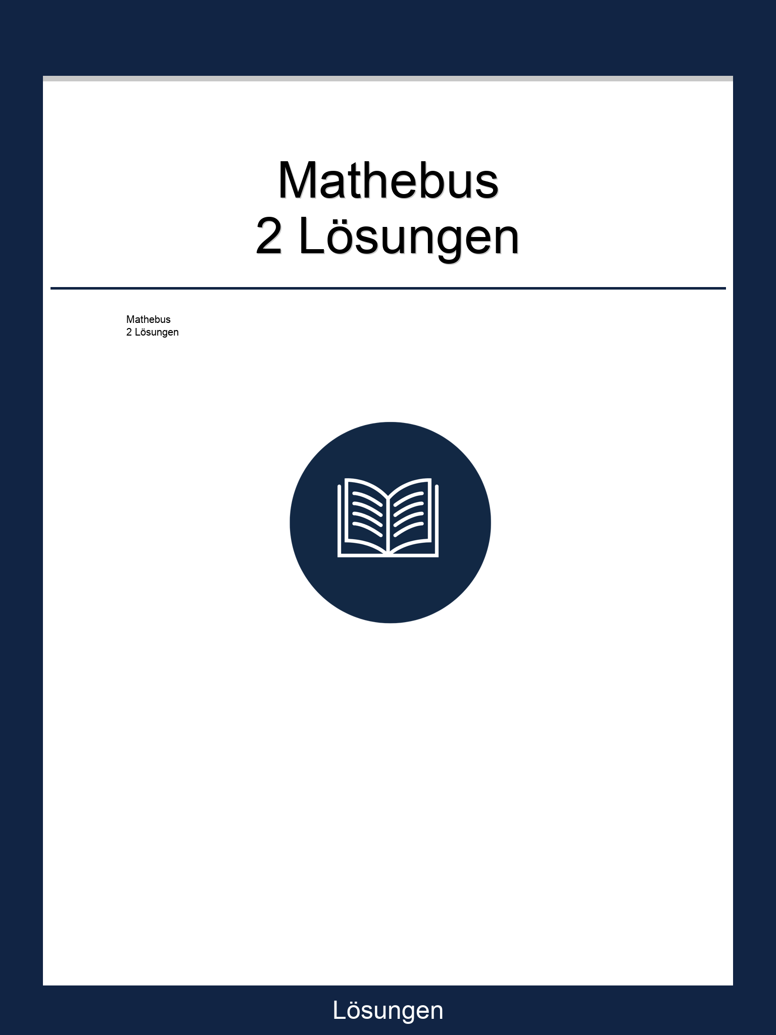 Mathebus 2 Lösungen