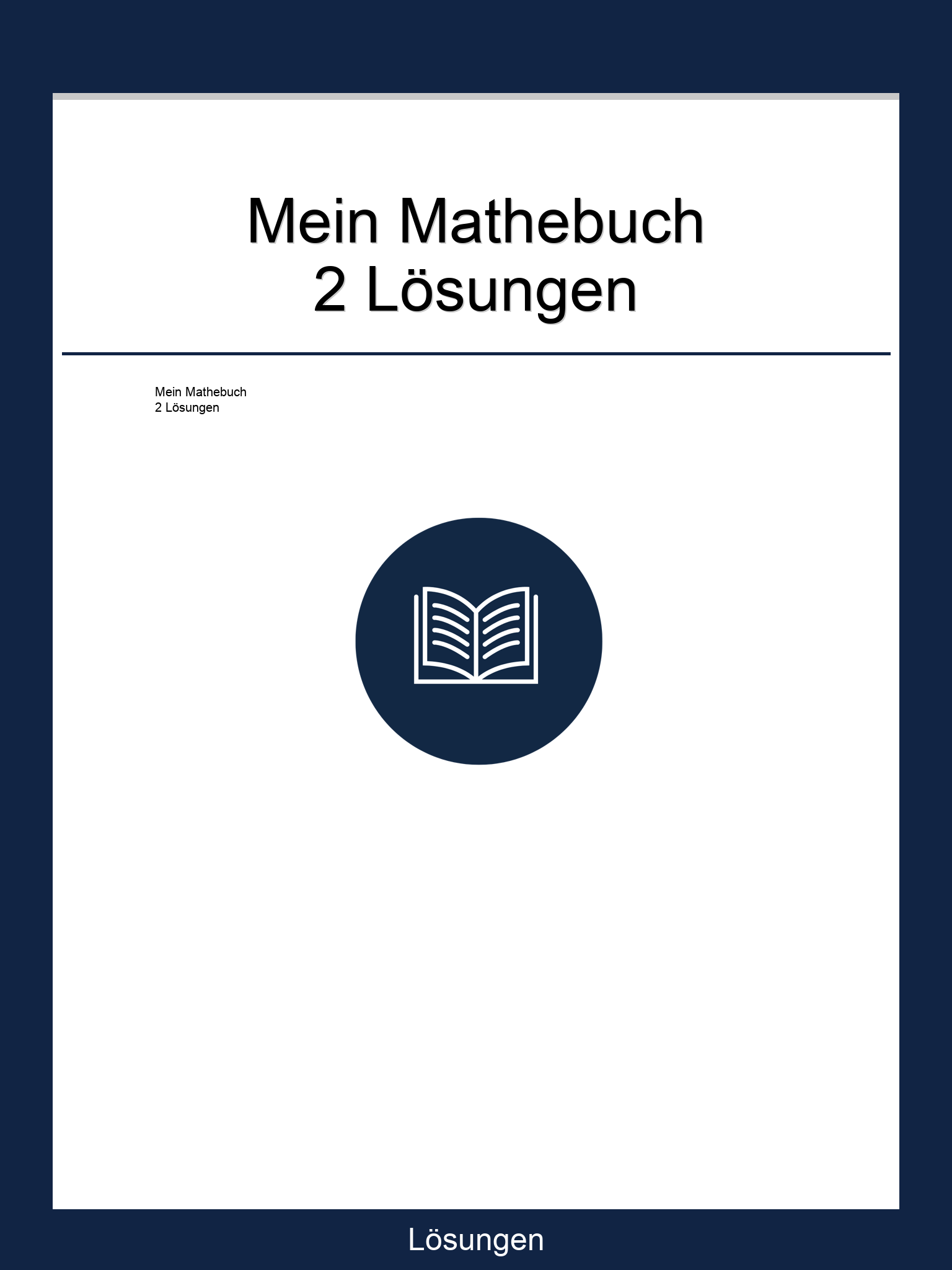 Mein Mathebuch 2 Lösungen