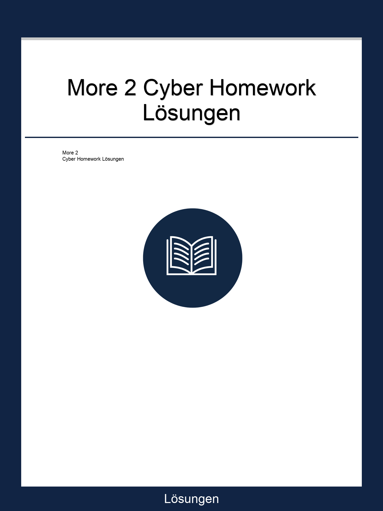 More 2 Cyber Homework Lösungen PDF