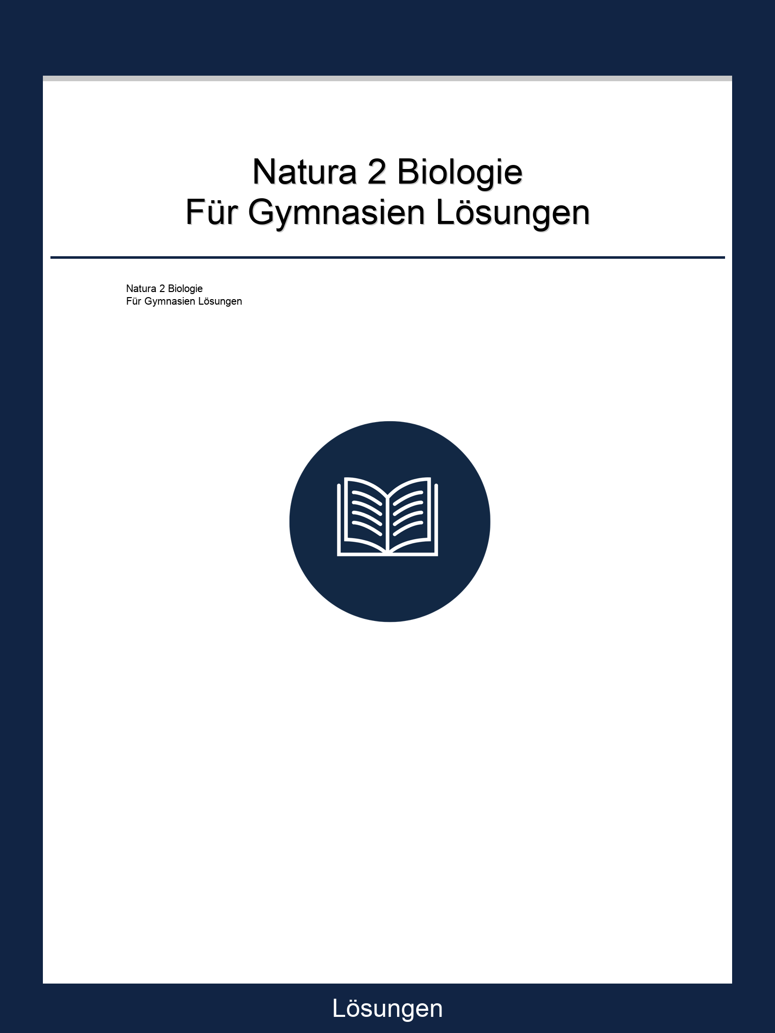Natura 2 Biologie Für Gymnasien Lösungen