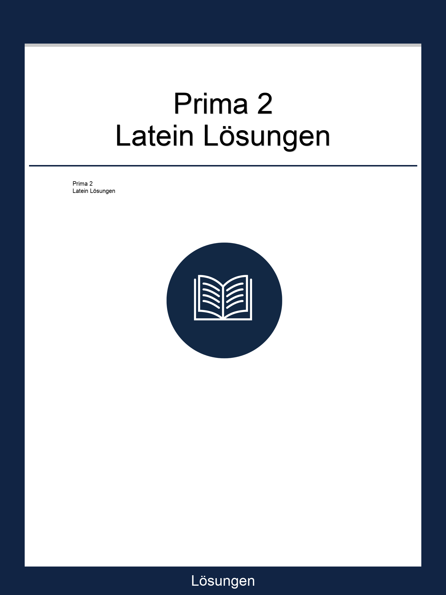 Prima 2 Latein Lösungen