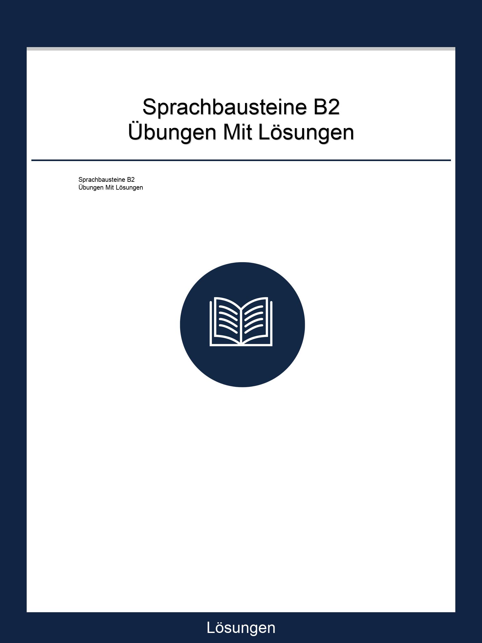 Sprachbausteine B2 Übungen PDF Mit Lösungen